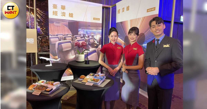 多家航空業者透過「機上餐」提出吸睛料理，圖為華航與頤宮中餐廳合作的高空三星私房食藝。（圖／李蕙璇攝）